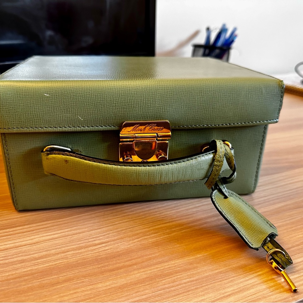 Mark Cross Grace Small Leather Box Bag